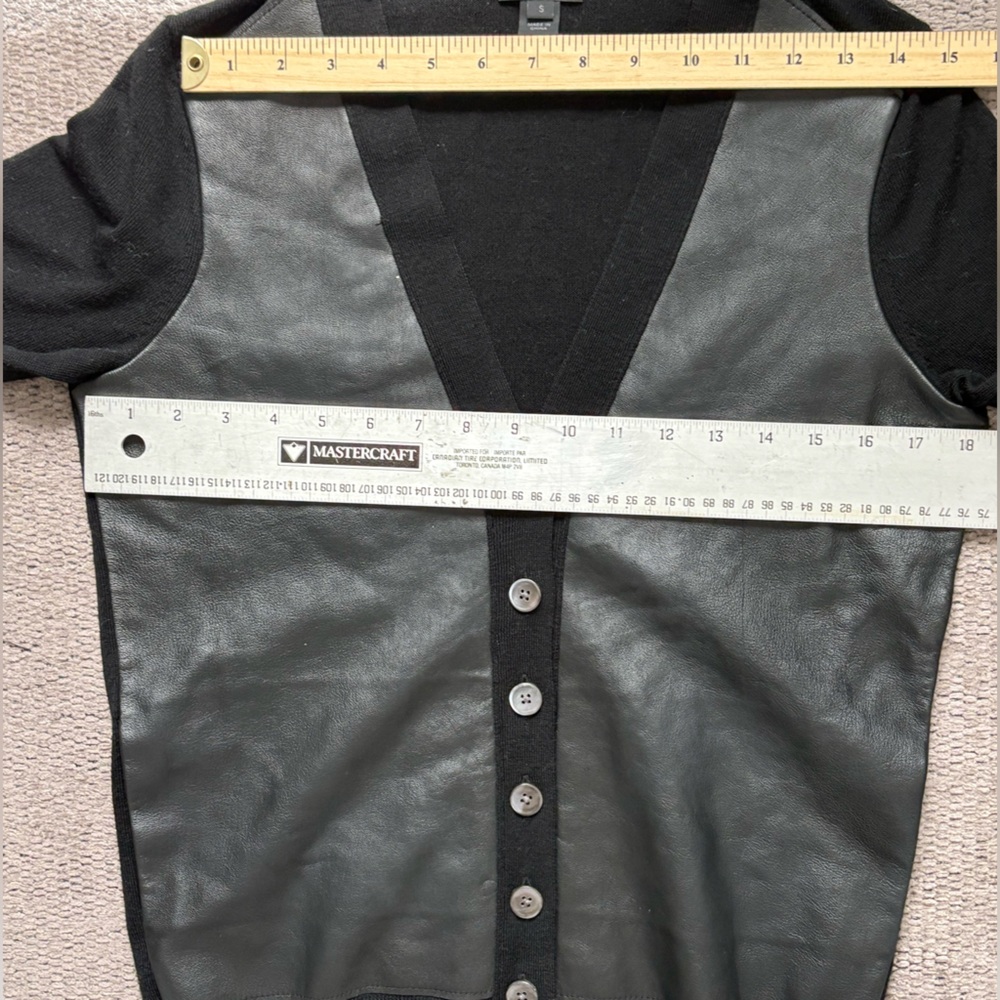 Leather/wool Cardigan S - Picture 10 of 11